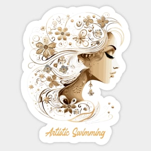 artistic swimming, synchronized swimming, golden dancers v4 Sticker